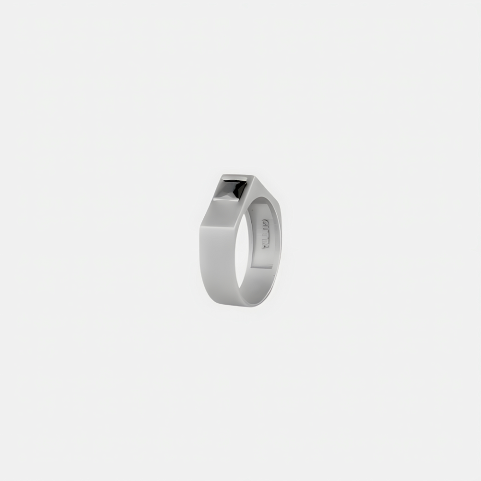 ZEAL geometrik 925 ayar gümüş yüzük – rodyum/18K kaplama | GUTTA
